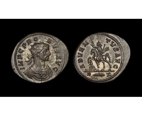  279 AD. Rome mint. Obv: IMP C PROBVS AVG legend with radiate, cuirassed bust right. Rev: ADVENTVS AVG legend with Emperor ri