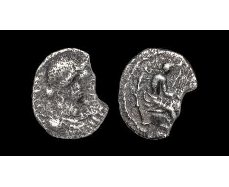  10-41 AD. Obv: profile bust right with TASC behind. Rev: seated lyre player right, [CVNOBILI] in front. S. 314; BMC 1879-188