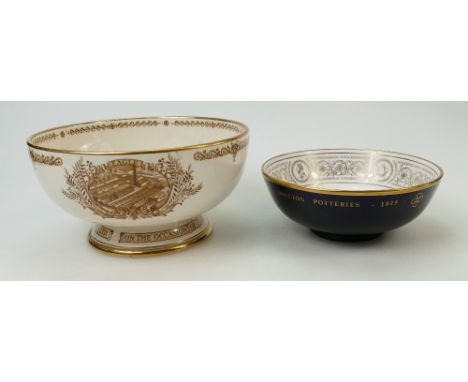Royal Doulton footed bowl commemorating the 150th anniversary of the founding of the Potteries, diameter 19cm and a J &amp; G