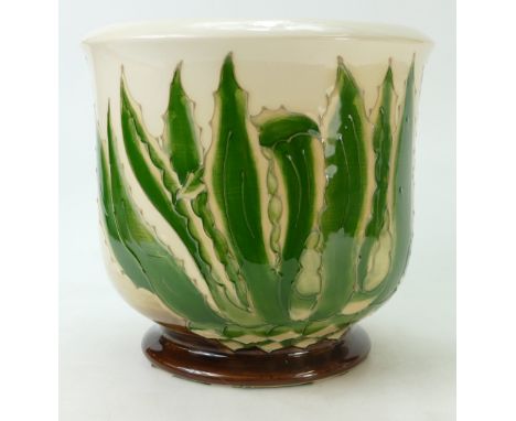 Moorcroft large planter decorated in the Pineapple design,dated 1987 and signed by Walter Moorcroft, height 23cm, diameter 24