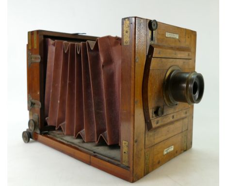 Lancaster &amp; Sons Birmingham "The Special" folding plate camera and matching lens