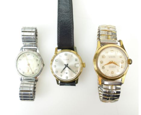 Gentleman's Vintage watches including Gloriosa gold plated automatic wristwatch with expandable strap, Marvin non magnetic st