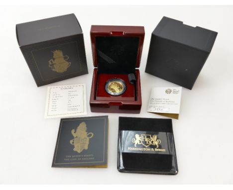 Queens Beasts 999 fine gold Unicorn of Scotland coin 2017 proof 1/4 oz/7.98g proof coin, limited edition 276/1500.