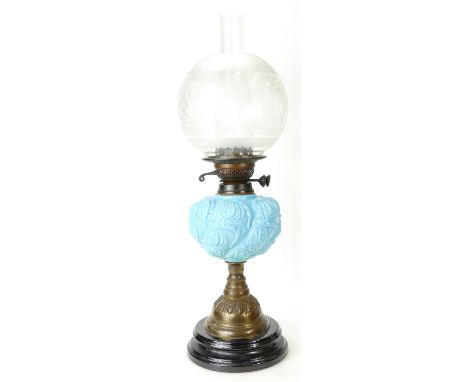 Victorian oil lamp and shade