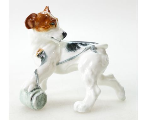 Royal Doulton 1930/40's rare prototype character dog model of a puppy playing with ball of string attached to its tail, heigh
