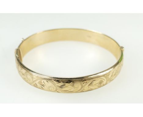 9ct gold bangle, 12 grams