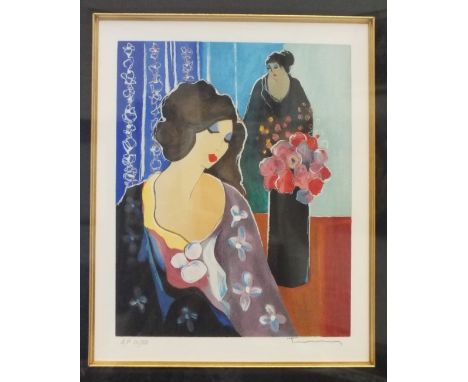 After Itzchak Tarkay (1935-2012), an Artist Proof serigraph 'Flowers', signed and marked AP, 14/50, 32 x 26cm and a companion