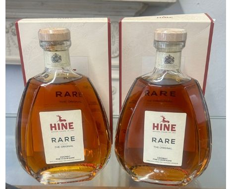 Two bottle of Hine cognac (2)  Please note: The lot is stored at our Etwall, Derbyshire sale room.   