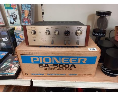A boxed Pioneer SA-500A stereo Amplifier