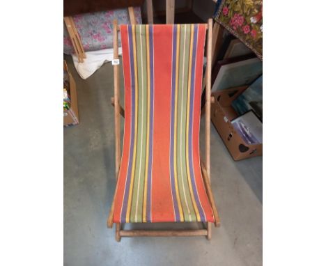 A vintage deckchair