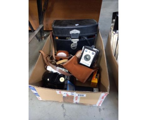 A Kodak Colour snap 35mm camera, Coronet Ambassador &amp; other vintage camera equipment