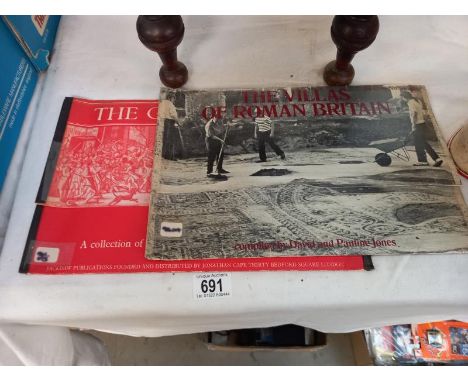 2 vintage Jackdaw folders No: 91 &amp; 48 The villas of Roman Britain &amp; the Gordon Riots