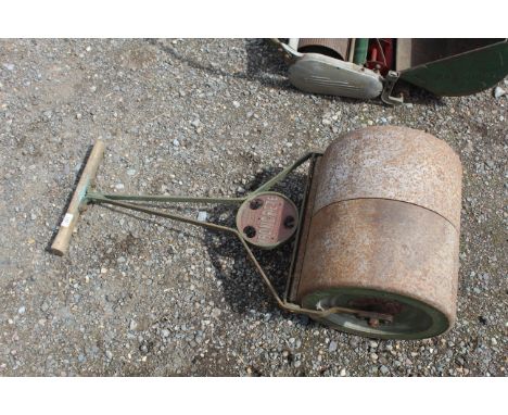An Ironcrete cast iron garden roller