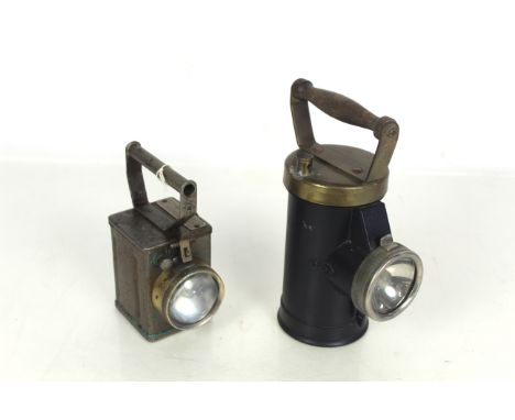 A NIFE hand lamp type NHS and a Ceag inspection lamp circa 1930's