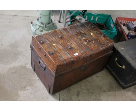 A tin trunk