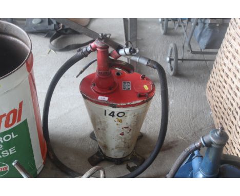 A Shellmex and BP Ltd. hand cranked gear oil dispenser