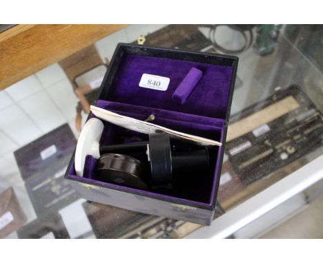 A "Kolorimeter Zur Blutzuker-bestimmung", model D, Zeiss Ikon Berlin, in signed fabric covered box, internally velvet lined a