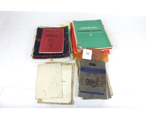 A quantity of various instruction books, tractor and engine including Ferguson Type TEF tractors etc.