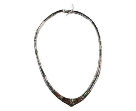 SILVER &amp; OPAL NECKLACE 