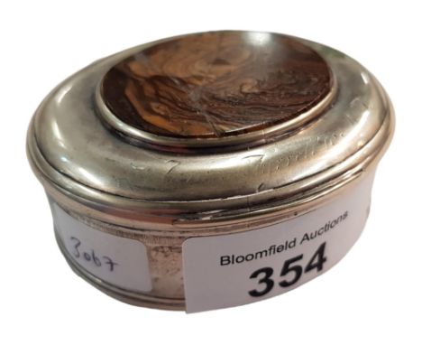 GEORGIAN WHITE METAL TRINKET BOX