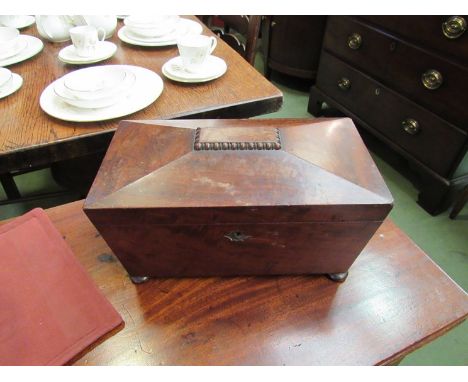 A Victorian mahogany Sarcophagus tea caddy