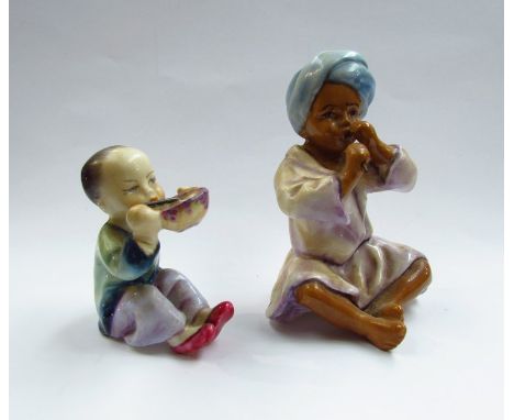 F.G Doughty Royal Worcester 'children of the nations', India and China, dates 1957 and 1953
