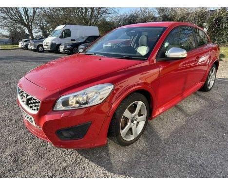 2011 Volvo C30 R - Design, 1.6 petrol, manual, 2 door coupe, reg. no. SB60 VKN, finished in red. This attractive little Volvo