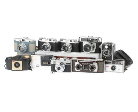 A Mixed Selection of Cameras, to include a Kodak Stereo Camera, a Ferrania Rondine, a Bilora Bella, a Halina 35X, a Bencini C