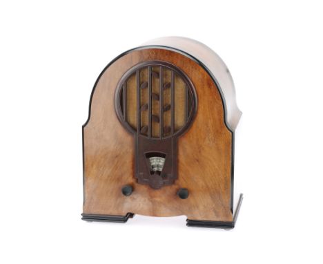 Philips Valve Radio Model 634A, Philips Radio Model 634A, c. 1933 lable reads Super inductance French polished Mahogany cathe