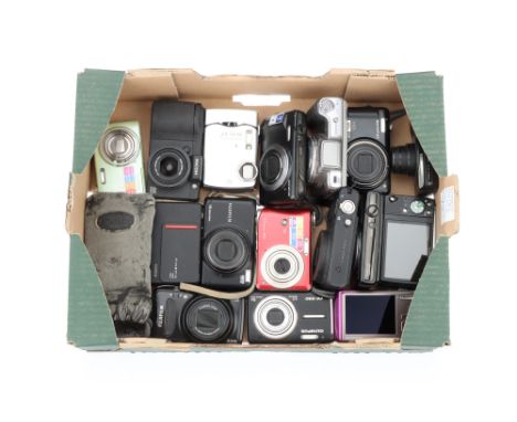 Seventeen Mixed Digital Compact Cameras, all A/F,