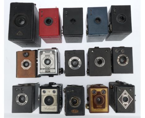 A Selection of Box Type Cameras, to include a Brownie Six-20 Model F, a Portrait Hawkeye Star, a Kenilworth Model II, a Bilor