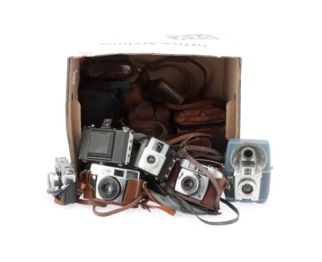 A Large Selection of Cameras, to include an Zeiss ikon Box Tengor, a Zeiss Ikon Super Ikonta 531, a Zeiss Ikon Picolette, a K