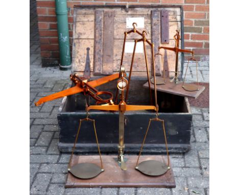 County of Lancaster and Burnley, Travelling Inspectors Scales comprising of two sets the first English, dated 1898, with each