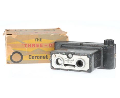 A Coronet Three-D Camera, body G-VG, in maker's box,