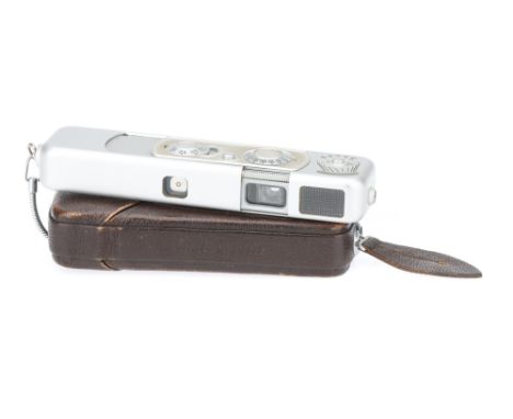 A Minox B Sub-Miniature Camera, chrome, serial no. 741314, body G, shutter working but sticks, optical block in viewfinder is