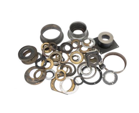 A Selection of Camera Brass Lens Parts, including flanges and more (a lot)