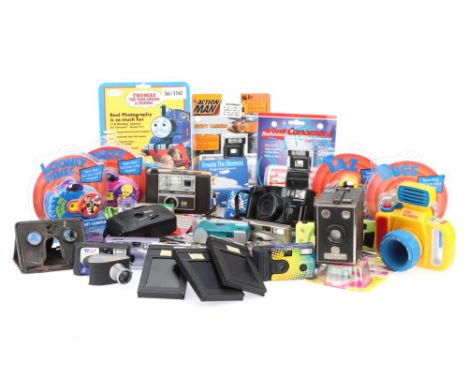 A Selection of Novelty Cameras, from makers including Action Man, Thomas the Tank Engine, Budweiser, &amp; more,