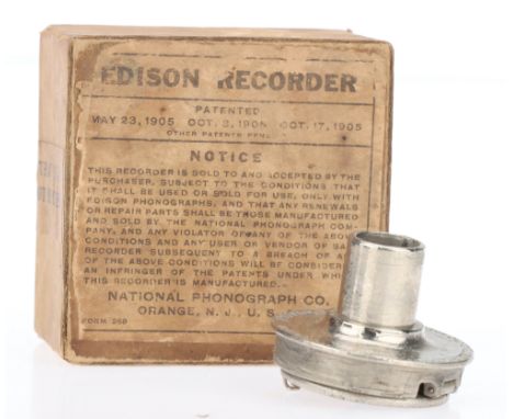 An Edison Recorder, in maker's box, untested but in very good cosmetic condition, in makers box, seal broken,