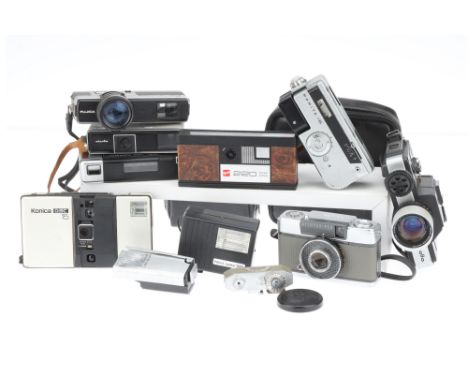 A Selection of Various Film Cameras, including Olympus Pen-EE, Minolta-16 Model-P and more, all untested (a lot)