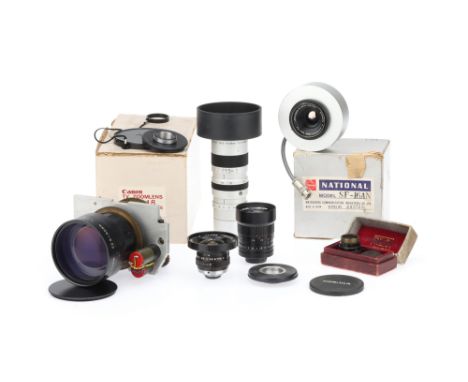 A Selection of Camera TV &amp; Cine Lenses, including Fujinon-TV f/1.4 12.5mm, TV Noritar f/1.8 6mm and more (a lot)