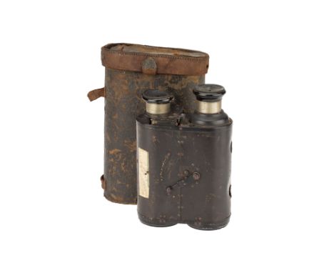 A Watson &amp; Sons Stereo Binocular Camera, 1897-1900, black, body, P-F, heavy use and some damages, shutter requires attent