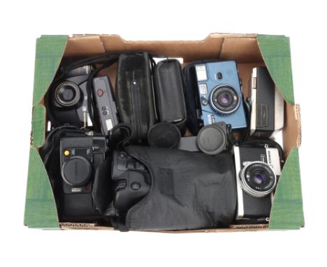 A Good Selection of Compact Cameras, from makers including Konica, Canon, Yashica, &amp; more, untested,