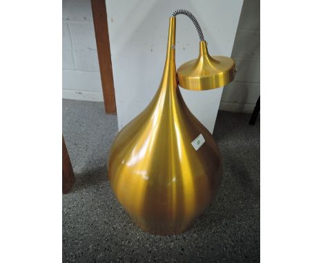 A modern design yellow tear drop design ceiling light pendant
