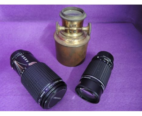 A selection of Camera lens incluidng SMC Pentax 5620626 and 6157665