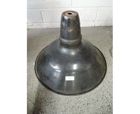 A vintage industrial two tone enamel light or lamp shade