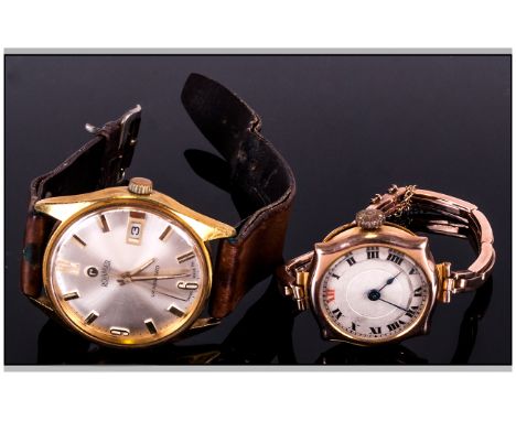 Ladies 9ct Gold Wristwatch, Manual Wind, Early 20thC Together With A Gents Roamer 'Vanguard' Manual Wind Wristwatch