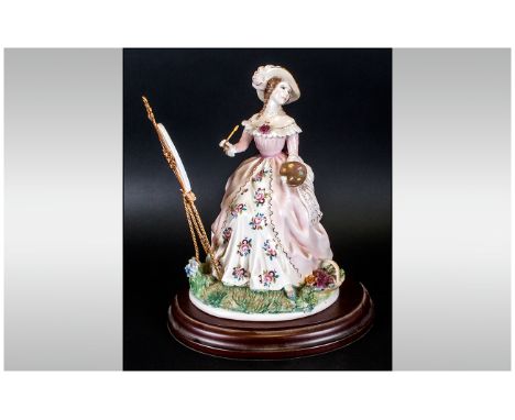 Royal Worcester Ltd and Numbered Edition Figurine Num.2474-2500 ' Painting ' The Graceful Arts Collection. R.W.4579. Issued 1