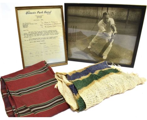 CRICKET - ASSORTED PHOTOGRAPHS OF WEST COUNTRY & OTHER INTEREST comprising a photograph of Herbert Sutcliffe batting in pract