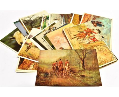 POSTCARDS - SPORTING  Approximately fifty-two cards, of hunting, equestrian, game, fishing and other interest. 