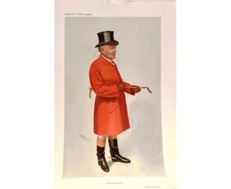 VANITY FAIR - FOX HUNTERS  Worksop Manor (Sir John Robinson), supplement, 39.5cm x 26.5cm; A Leicestershire Man, 39 x 26cm; T